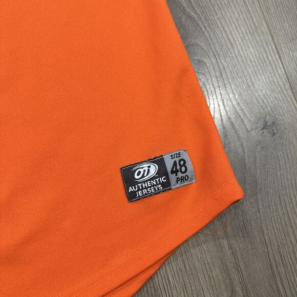 Wilmington Blue Rocks Baseball Jersey USA Signed #40 Orange RARE COLOR Size 48 - Picture 3 of 12